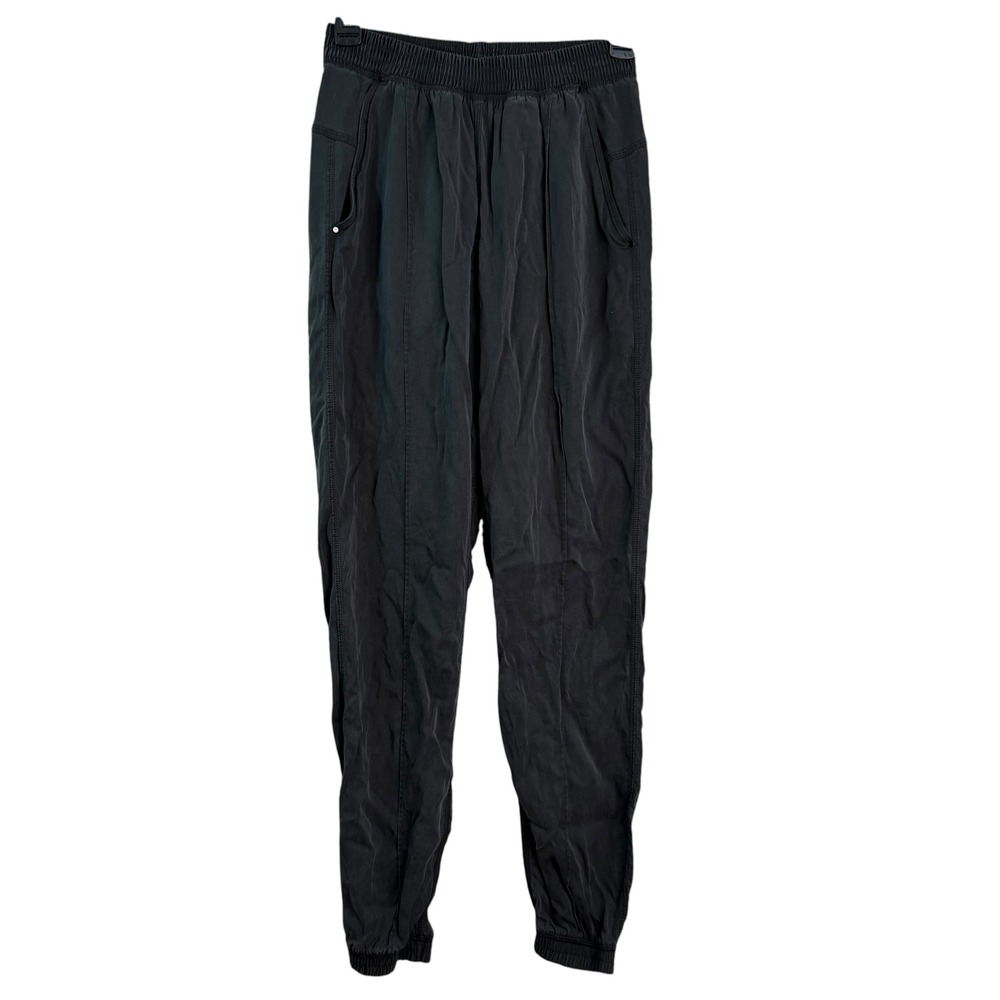 Lululemon Joggers Black High Rise Elastic Waist Athletic Pants Womens Size 4